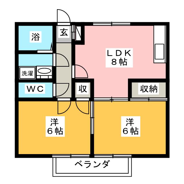 ハイツブルーナの間取り