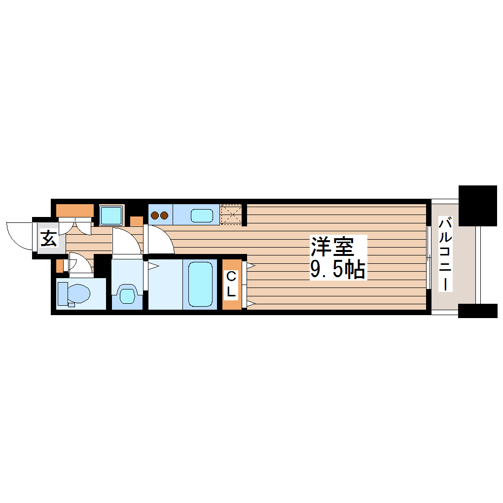 パークフラッツ五橋の間取り