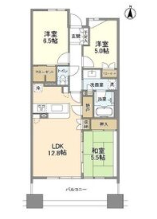 名古屋市瑞穂区洲雲町のマンションの間取り