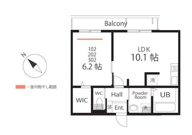 横浜市港北区新吉田東のアパートの間取り