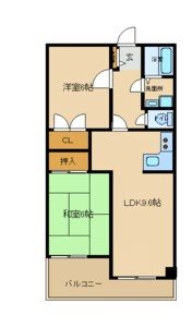 尼崎市大庄西町のマンションの間取り