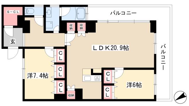 ロイヤルパークス千種の間取り