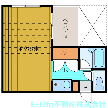 エクスコート健軍の間取り