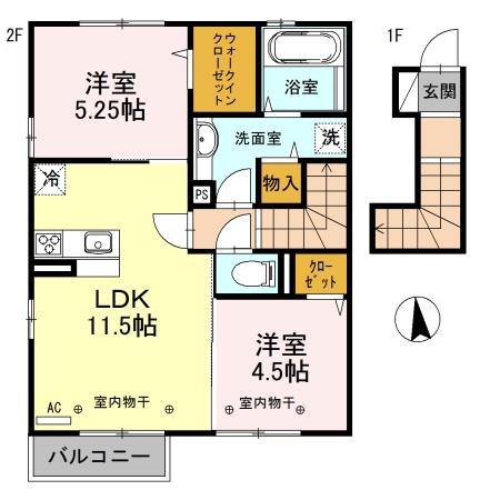 カーサフルールの間取り