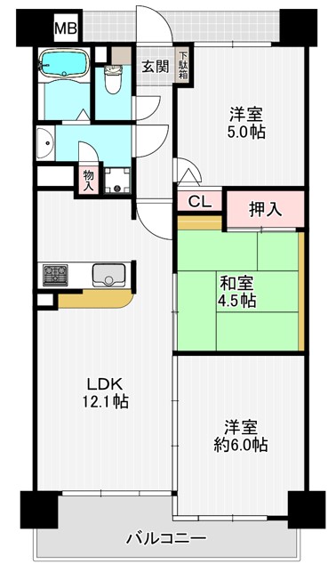 エスリード大倉山公園の間取り