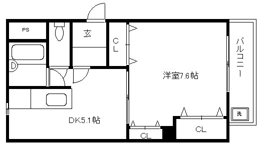 京都市東山区南木之元町のマンションの間取り