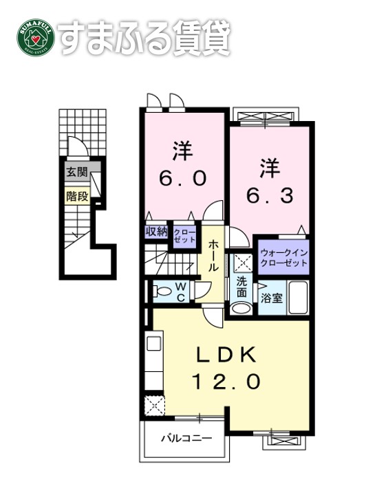 【シーサイド西島Aの間取り】