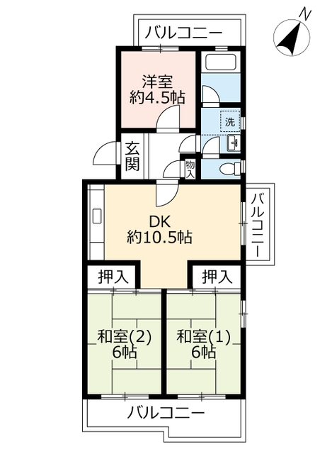 ＵＲすずかけ台ハイツの間取り