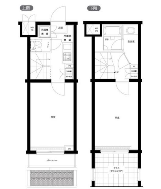 新宿区戸山のマンションの間取り