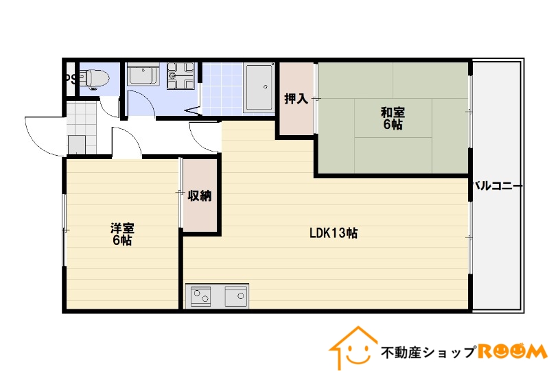 筑後市大字蔵数のマンションの間取り