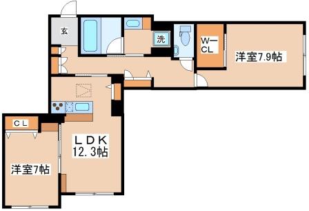 シャーメゾンプレミアム離宮道の間取り