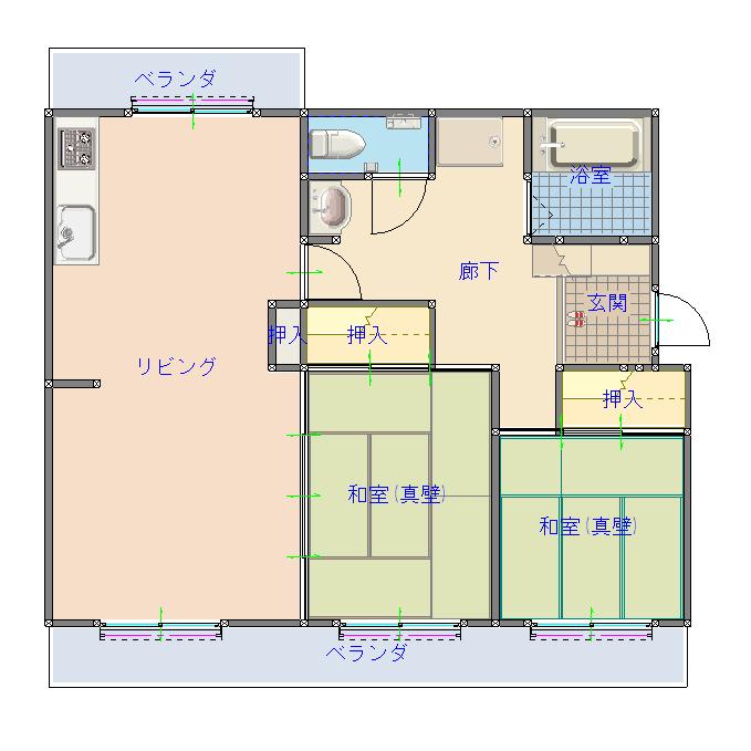 白山荘Aの間取り写真