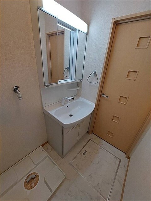 洗面設備　洗面化粧台：洗濯機置場