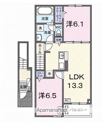 ＪＲ東海道本線 岐阜駅 バス乗車時間：20分 最寄りバス停で下車 徒歩4分 2階建 築3年の間取り写真