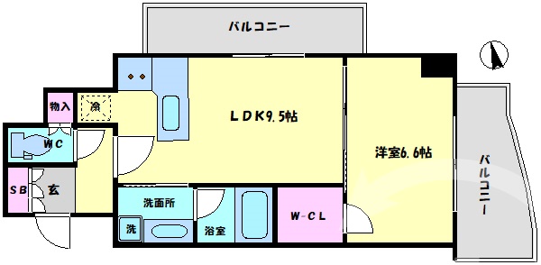 ダイナシティ北浜の間取り写真
