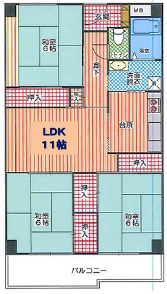 香里園ヒルズの間取り