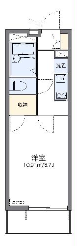 レオパレスプチパレＫの間取り