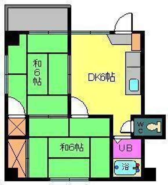 松山市北持田町のマンションの間取り