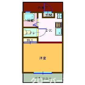 善通寺市下吉田町のアパートの間取り