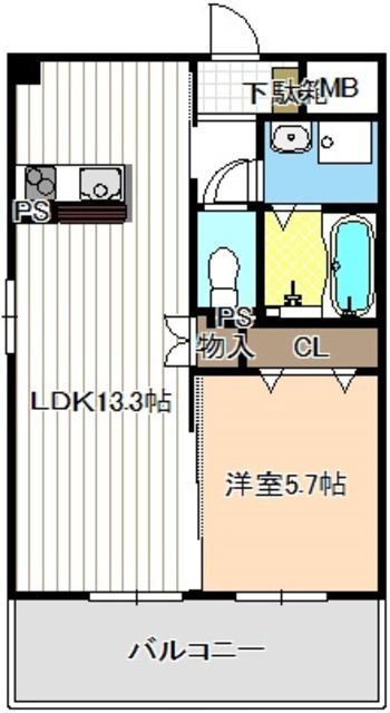 エルフィン昭和橋通の間取り