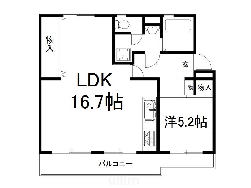 宇治おぐら住宅6棟の間取り