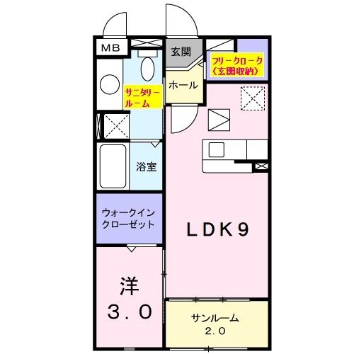 クリ－ル　ポッシュＴ＆Ｋの間取り