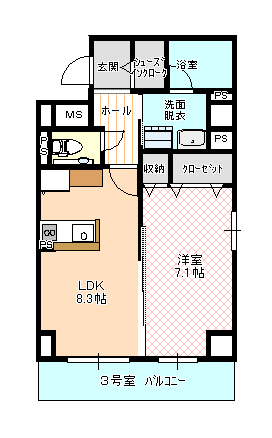 ハートフル医大西の間取り