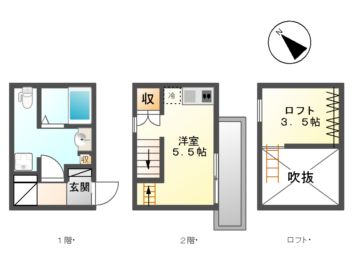 名古屋市南区砂口町のアパートの間取り