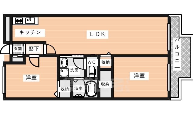 奈良市学園北のマンションの間取り