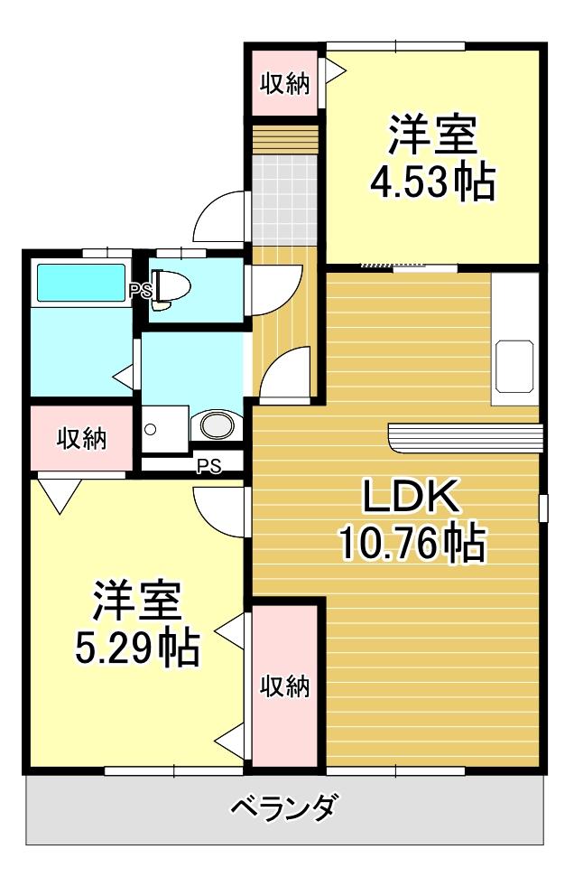 グランハイツ３０（2階）の間取り