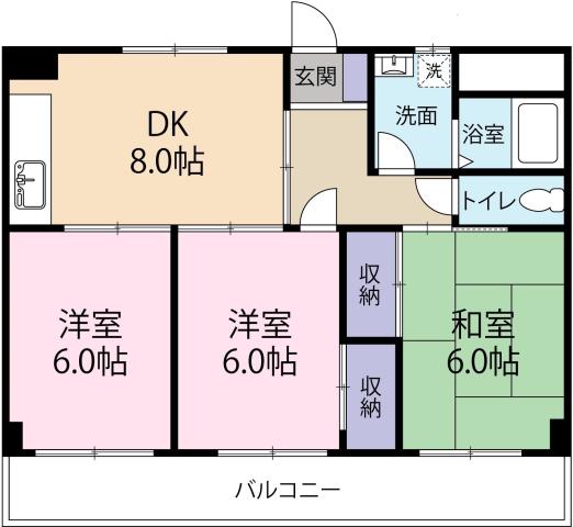 ヴィラ・アンソレイエ藍住の間取り