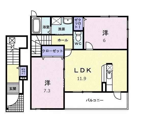 メゾン　ド　デュオIIの間取り