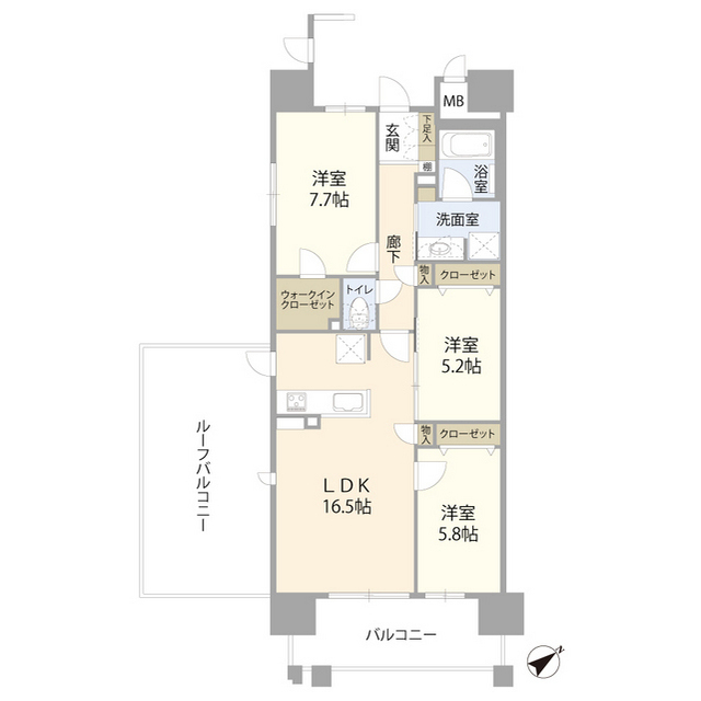 リコット三河豊田（０６００４３）の間取り