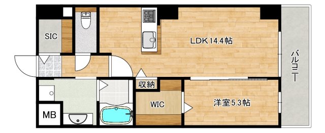 【広島市中区橋本町のマンションの間取り】