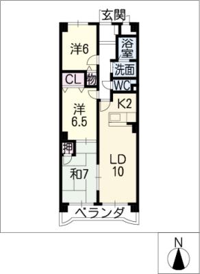 【カーサ長良パークの間取り】