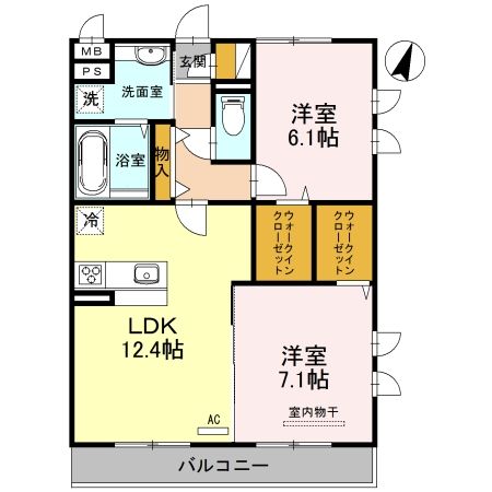 【川口市弥平のアパートの間取り】