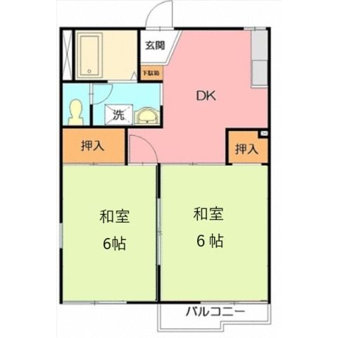 伊勢原市池端のアパートの間取り