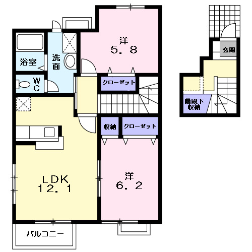 白山ヒルズBの間取り