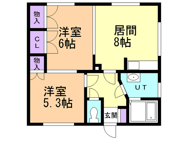 苫小牧市小糸井町のアパートの間取り