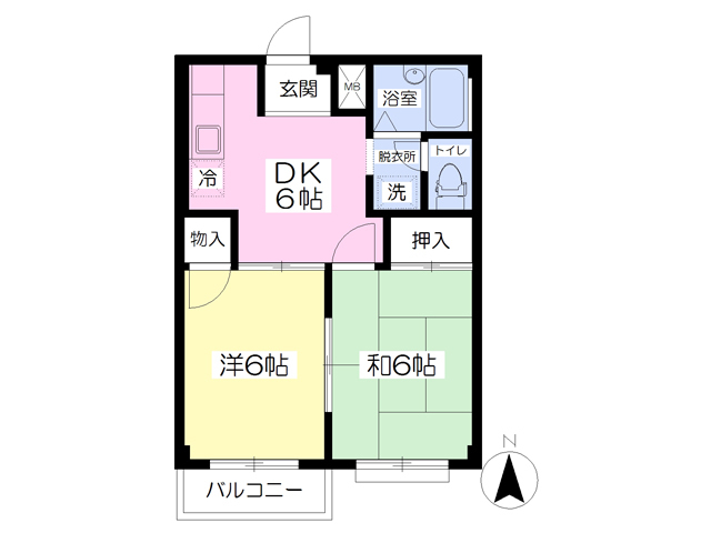 静セントラルハイツＣの間取り