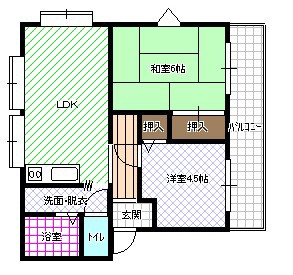 サンビレッジ太間C棟の間取り