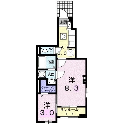 黒川１丁目アパート（０２８０５５８０１）の間取り