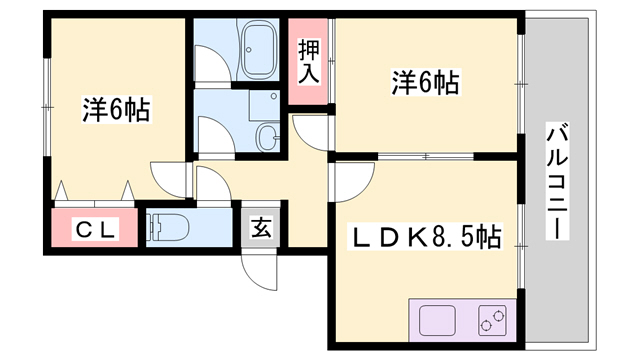 アーバンY.H　A棟の間取り