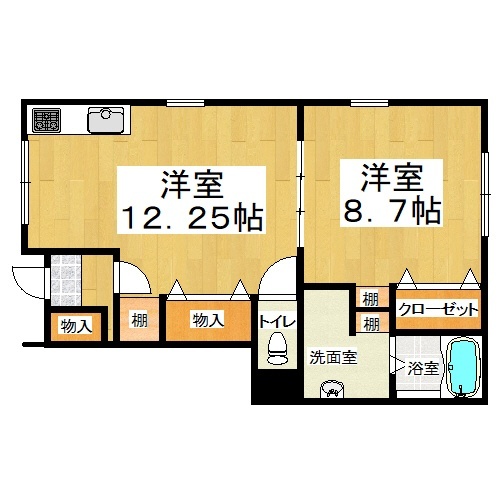 赤磐市桜が丘東のアパートの間取り