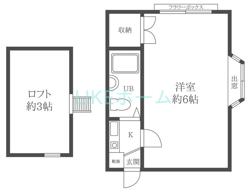 船橋市駿河台のアパートの間取り