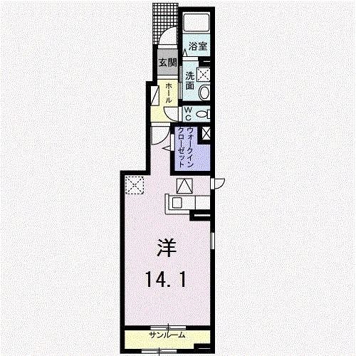 八戸市大字尻内町のアパートの間取り