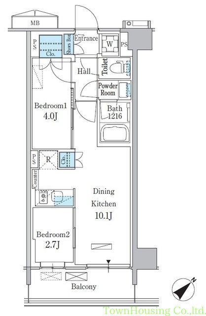 品川区南大井のマンションの間取り