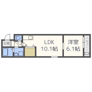 フジパレス駒林の間取り