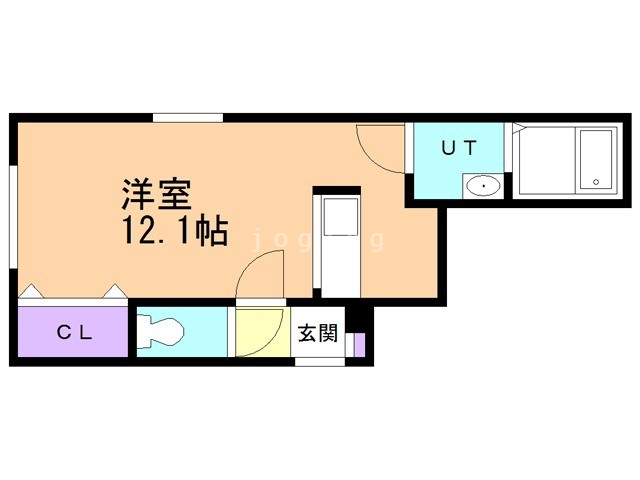 札幌市白石区本郷通のアパートの間取り