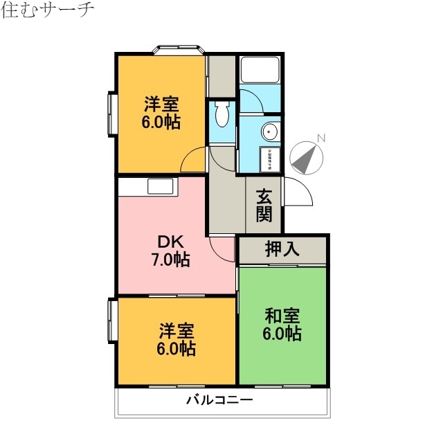 アネックス富洲原の間取り